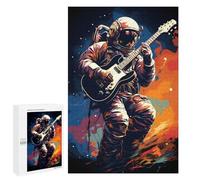 Puzzles pour Adultes 1000 PCS Puzzles Play Guitar Outer Space Puzzles pour Adultes - Décoration Murale - Difficile - Stimule Le Cerveau 1000 PCS