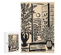 Puzzles pour Adultes 1000 PCS Puzzles pour Adultes Dolce Far Niente Window with Plants Jeux Relaxants Améliore La Mémoire Cadeaux De Noël Et d'anniversaire 1000 PCS