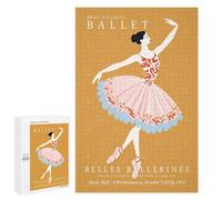 Puzzles pour Adultes 1000 PCS Puzzles Prima Ballerina Ballet Poster Puzzles Jeux Amusants mais Aussi Humoristiques Cadeaux Uniques pour Un Anniversaire Et Noël 1000 PCS