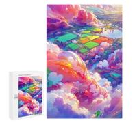 Puzzles pour Adultes 1000 PCS Puzzles Rainbow Fields in The Sky Puzzles pour Adolescents Jeu Manuel Décoration Parfaite Cadeaux d'anniversaire Et Cadeaux Uniques 1000 PCS