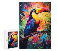 Puzzles pour Adultes 1000 PCS Puzzles Rainbow Toucan in Paradise Puzzles pour Adolescents Jeu Manuel Décoration Parfaite Cadeaux d'anniversaire Et Cadeaux Uniques 1000 PCS
