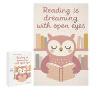 Puzzles pour Adultes 1000 PCS Puzzles Reading Owl Illustration Puzzles Jeux Amusants mais Aussi Humoristiques Cadeaux Uniques pour Un Anniversaire Et Noël 1000 PCS