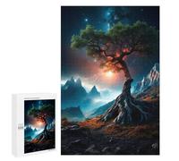 Puzzles pour Adultes 1000 PCS Puzzles Space Tree Puzzle pour Adultes, Jouet, Décoration Murale, Anti-Stress, Difficile Et Stimulant 1000 PCS