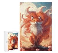Puzzles pour Adultes 1000 PCS Puzzles Sunset Fox Jeux De Puzzle en Famille Améliore La Mémoire Cadeaux Uniques pour Un Anniversaire Et Noël 1000 PCS