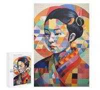 Puzzles pour Adultes 1000 PCS Puzzles The Geishas Grace Abstract Puzzles pour Adolescents Jeu Pratique Course De Vitesse Interaction Parent-Enfant 1000 PCS