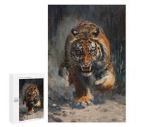 Puzzles pour Adultes 1000 PCS Puzzles Tiger Angry Scary Hungry Puzzles pour Adolescents Jeu Pratique Course De Vitesse Interaction Parent-Enfant 1000 PCS