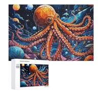 Puzzles pour Adultes 1000 PCS Puzzles Underwater Fantasy Octopus in Space Puzzles pour Adolescents Jeu Manuel Décoration Parfaite Cadeaux d'anniversaire Et Cadeaux Uniques 1000 PCS