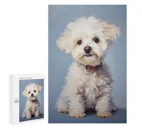 Puzzles pour Adultes 1000 PCS Puzzles White Poodle Puppy Jeu De Puzzle Casse-tête Une Œuvre d'art Cadeaux d'anniversaire Et Cadeaux Uniques 1000 PCS