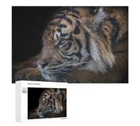 Puzzles pour Adultes 1000 PCS Puzzles Wild Tiger Portrait -1 Puzzles pour Adolescents Jeu Manuel Décoration Parfaite Cadeaux d'anniversaire Et Cadeaux Uniques 1000 PCS