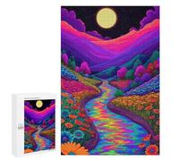 Puzzles pour Adultes 1000 PCS Rainbow River Fantasy Puzzle pour Adolescents Assemblage De Motifs Interaction Parent-Enfant Jeu Au Design Attrayant 1000 PCS