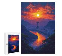 Puzzles pour Adultes 1000 PCS Rio De Janeiro Sunset Puzzle pour Adolescents Assemblage De Motifs Interaction Parent-Enfant Jeu Au Design Attrayant 1000 PCS