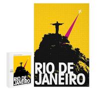 Puzzles pour Adultes 1000 PCS Rio De Janeiro Travel Puzzle pour Adultes - Jeux Relaxants - Difficulté : Difficile - Cadeaux pour Les Amis Et La Famille 1000 PCS
