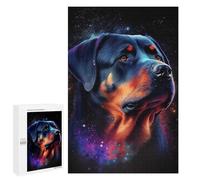 Puzzles pour Adultes 1000 PCS Rottweiler Galaxy Puzzle pour Adultes - Jeux Relaxants - Difficulté : Difficile - Cadeaux pour Les Amis Et La Famille 1000 PCS