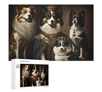 Puzzles pour Adultes 1000 PCS Royal Canine Portraits A Regal Gathering Puzzles pour Adolescents, Jeux De Réflexion, Décoration Murale, Cadeaux De Noël Et d'anniversaire 1000 PCS