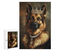 Puzzles pour Adultes 1000 PCS Royal German Shepherd Portrait-2 Puzzle pour Adolescents Assemblage De Motifs Interaction Parent-Enfant Jeu Au Design Attrayant 1000 PCS
