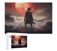 Puzzles pour Adultes 1000 PCS Samurai Sunset Epic Warrior Scene Puzzles pour Adolescents, Jouets, Décoration Murale, Motifs À Assembler, Cadeaux pour Les Amis Et La Famille 1000 PCS