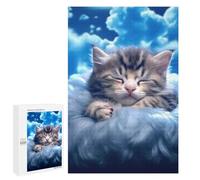 Puzzles pour Adultes 1000 PCS Sleeping Cloud Kitten -1 Puzzles pour Adultes Jeux De Société Cadeau d'anniversaire Cadeaux De Noël 1000 PCS