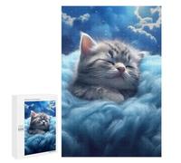 Puzzles pour Adultes 1000 PCS Sleeping Cloud Kitten Puzzles pour Adultes : des Jeux Amusants Et des Cadeaux Originaux Et Humoristiques pour Vos Proches 1000 PCS