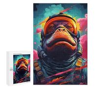 Puzzles pour Adultes 1000 PCS Space Frog Adventure Puzzle pour Adolescents Assemblage De Motifs Interaction Parent-Enfant Jeu Au Design Attrayant 1000 PCS