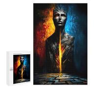 Puzzles pour Adultes 1000 PCS The Witness of Division - The Face Split by Fire and Silence Puzzles pour Adultes, Jeux De Détente, Cadeaux pour Femmes, Cadeau d'anniversaire, Cadeaux, 1000 PCS