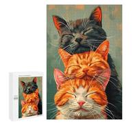 Puzzles pour Adultes 1000 PCS Three Sleeping Cats Puzzles pour Adolescents, Jouets, Décoration Murale, Motifs À Assembler, Cadeaux pour Les Amis Et La Famille 1000 PCS