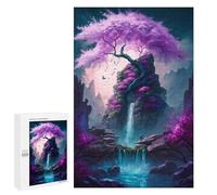 Puzzles pour Adultes 1000 PCS Violet Magical Tree Puzzle pour Adultes Jeux Relaxants Cadeau d'anniversaire pour Les Amateurs De Jeux 1000 PCS