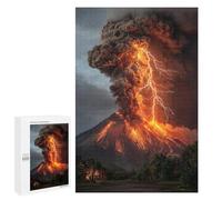 Puzzles pour Adultes 1000 PCS Volcano Eruption with Lightning Strikes-4 Puzzle pour Adolescents Assemblage De Motifs Interaction Parent-Enfant Jeu Au Design Attrayant 1000 PCS