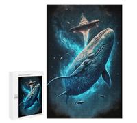 Puzzles pour Adultes 1000 PCS Whale and Ship in Space Puzzle pour Adultes, Jouet, Décoration Murale, Cadeau pour Femmes, pour Les Jeux 1000 PCS