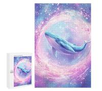 Puzzles pour Adultes 1000 PCS Whale in Galaxy Art Print Puzzle pour Adolescents Assemblage De Motifs Interaction Parent-Enfant Jeu Au Design Attrayant 1000 PCS