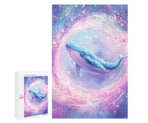 Puzzles pour Adultes 1000 PCS Whale in Galaxy Art Print Puzzle pour Adolescents Assemblage De Motifs Interaction Parent-Enfant Jeu Au Design Attrayant 1000 PCS