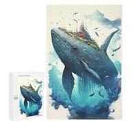 Puzzles pour Adultes 1000 PCS Whale Island Skyward Puzzles pour Adolescents, Jeux De Réflexion, Décoration Murale, Cadeaux De Noël Et d'anniversaire 1000 PCS