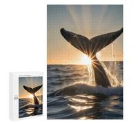 Puzzles pour Adultes 1000 PCS Whale Tail Puzzle pour Adultes - Jeux Relaxants - Difficulté : Difficile - Cadeaux pour Les Amis Et La Famille 1000 PCS