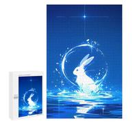 Puzzles pour Adultes 1000 PCS White Celestial Rabbit Puzzle pour Adultes, Jeu De Réflexion, Décoration Murale, Cadeau d'anniversaire, Cadeaux, 1000 PCS