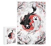 Puzzles pour Adultes 1000 PCS Yin and Yang Koi Fish Puzzles pour Adultes - Décoration Murale - Décoration Parfaite - Défi À Relever 1000 PCS