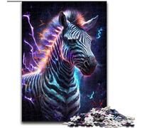 Puzzles pour Adultes 1000 pièces(50x75cm) - Puzzles zèbre éclair en Bois - Cadeau de Noël - Idéal pour Bureau, Chambre, Salon