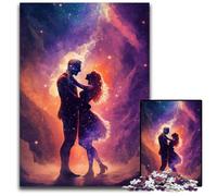 Puzzles pour Adultes 1000 pièces A Galactic Dance Puzzles en Carton Jeu pour Adultes Cadeau Jeu interactif Familial Défi cérébral Cadeau 26x38cm/10,23x14,96 Pouces