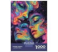 Puzzles pour Adultes 1000 Pièces Abstract Faces in Color Puzzle pour Adultes Jeu De Réflexion Assembler Le Motif Idée Cadeau Unique pour Un Anniversaire 38x26cm/1000pcs