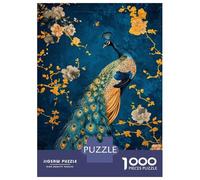 Puzzles pour Adultes 1000 Pièces Abstract Peacock Kintsugi Puzzle pour Adultes, Jeu De Réflexion, Cadeaux pour Femmes, Activités Amusantes À La Maison 52x38cm/1000pcs