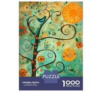 Puzzles pour Adultes 1000 Pièces Abstract Tree Wall Art-1 Puzzle pour Adolescents Assemblage De Motifs Interaction Parent-Enfant Jeu Au Design Soigné 52x38cm/1000pcs