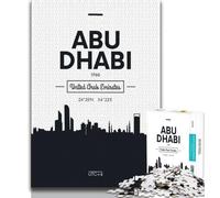 Puzzles pour Adultes 1000 pièces Abu Dhabi, Émirats Arabes Unis 14e étage, Jouets éducatifs, Jeu éducatif pour Anniversaire et Noël, à partir de 14 Ans, 38x26cm