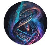 Puzzles pour Adultes 1000 pièces ADN Humain dans l'espace Puzzle Rond 1000 pièces Idéal pour décorer et stimuler Le Cerveau (67,5x67,5cm)