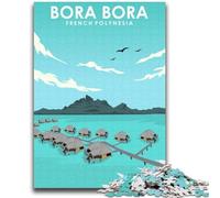 Puzzles pour Adultes 1000 pièces, Affiche de Voyage Bora Bora, Jeux éducatifs, Jouets à Faire soi-même, idéal comme Cadeau pour Toute la Famille (Taille 38x52cm)