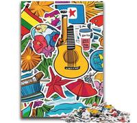 Puzzles pour Adultes 1000 pièces Affiche de Voyage dans Le Monde Soulagement du Stress Défi Difficile Convient pour la décoration de Bureau 50x75cm