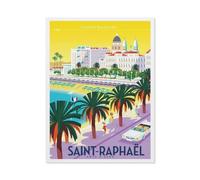 Puzzles pour Adultes 1000 Pièces,Affiche de Voyage Vintage de Saint-Raphaël,Puzzle en Papier Enfants Jouet Cadeau Éducatif Intellectuel Décompression Amusant Jeu De Famille(38x26cm)-BP17