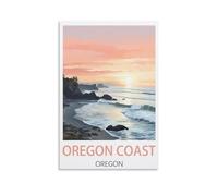 Puzzles pour Adultes 1000 pièces, Affiches de la côte de l’Oregon Puzzle éducatif de Jeu Casse-tête adapté à la décompression et à la décoration Murale 70x50cm