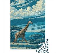 Puzzles pour Adultes 1000 Pièces African Safari Scene Puzzle pour Adultes - Jouets À Monter Soi-même - Décoration Parfaite - Cadeaux Uniques pour Anniversaires Et Noël 52x38cm/1000pcs
