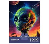 Puzzles pour Adultes 1000 Pièces Alien Head Side View Puzzle pour Adultes Jeux Relaxants Défi Difficile Activités Amusantes À La Maison, 70x50cm/1000pcs