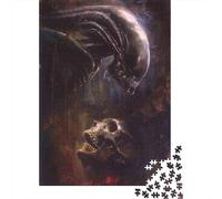 Puzzles pour Adultes 1000 Pièces Alien Vs. Predator Art Print Puzzles pour Adultes Jeux De Famille Cadeau d'anniversaire Stimule Le Cerveau 70x50cm/1000pcs