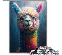 Puzzles pour Adultes 1000 pièces Alpaga Arc-en-Ciel, Jouets éducatifs, idéal comme Cadeau pour Toute la Famille, à partir de 14 Ans (Taille 26x38cm)