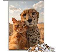 Puzzles pour Adultes 1000 pièces Alpaga coloré, Jeux éducatifs, décoration d'intérieur, idéal pour la décoration de Bureau (Taille 26x38cm)